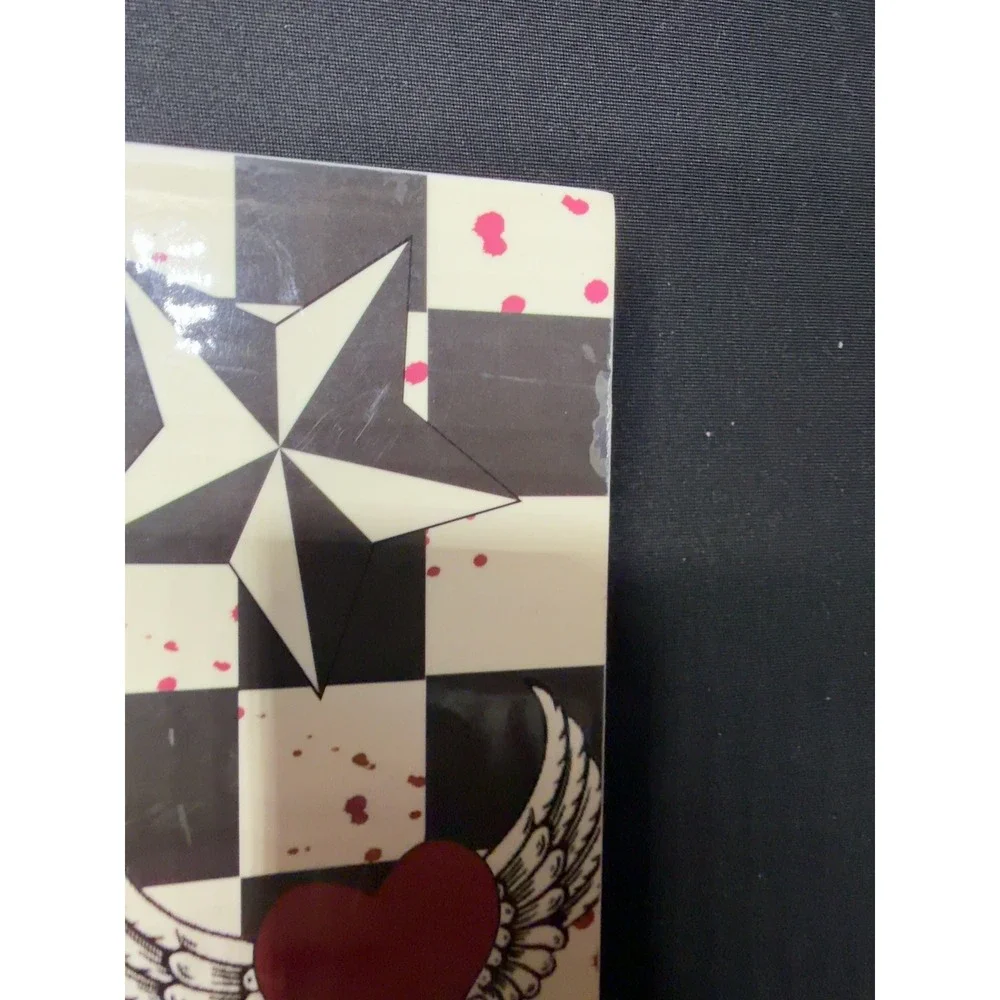 Tattoo Rockabilly 4x6 Picture Frame Skull Hearts Roses Checkered 10x8 Decor